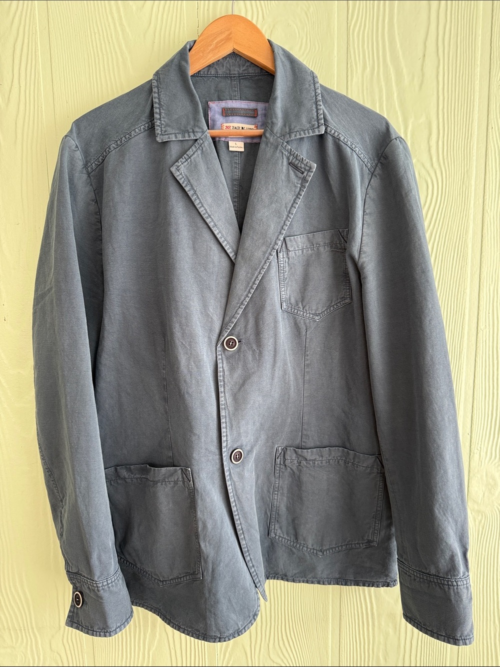 32 Bar Blues Light Blue Casual Blazer Jacket - Large